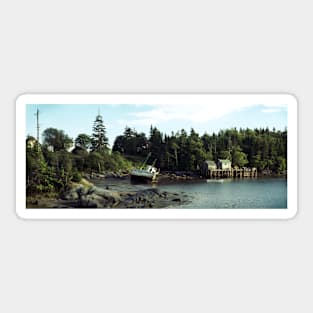 Low Tide, Jonesport, Maine Sticker